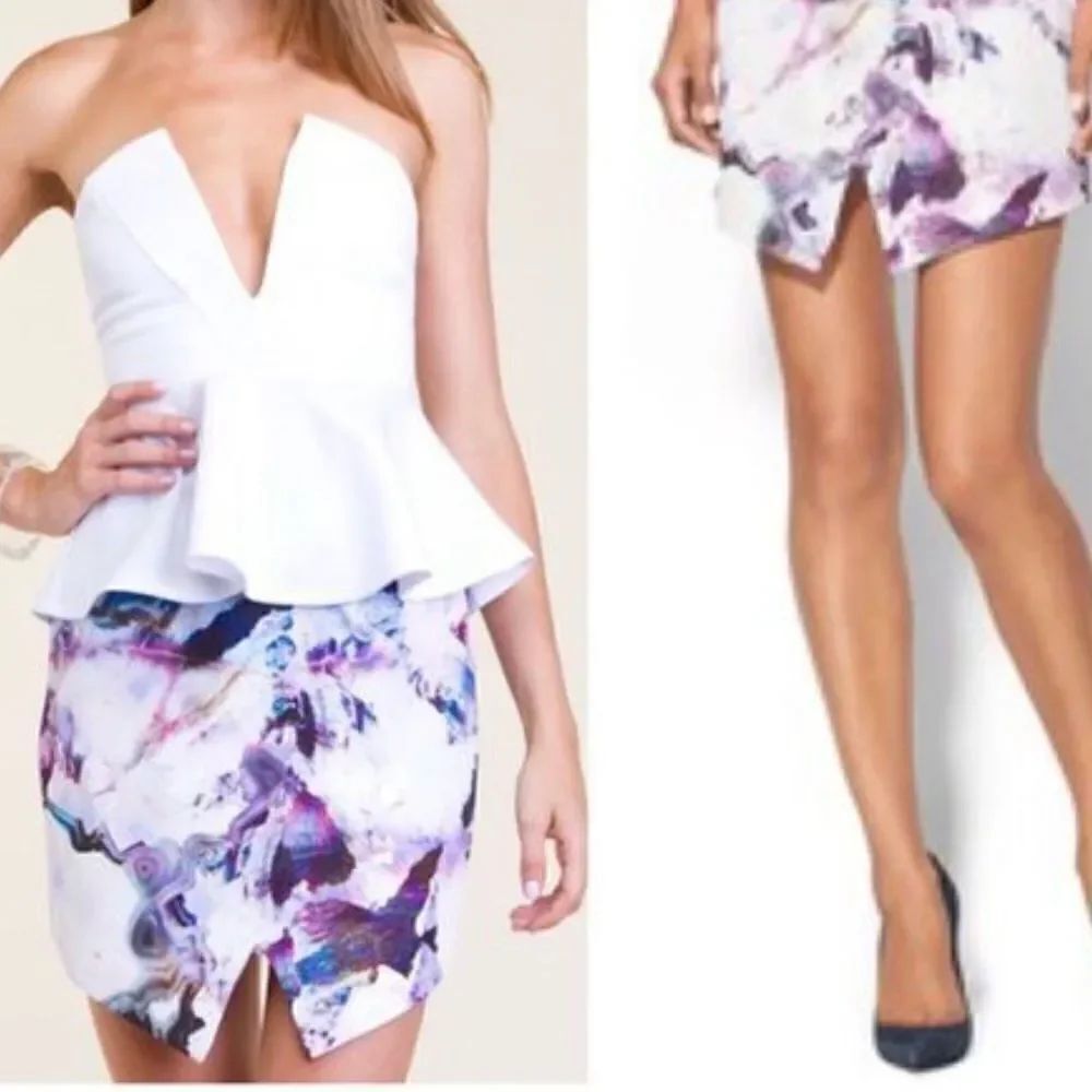 NWT Stylestalker Cats Eye Agate Print Mini Skirt Size Medium